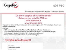 Tablet Screenshot of cegelec-ndt-psc.com